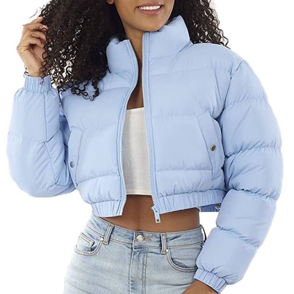 RARE luxè baby blue puff coat